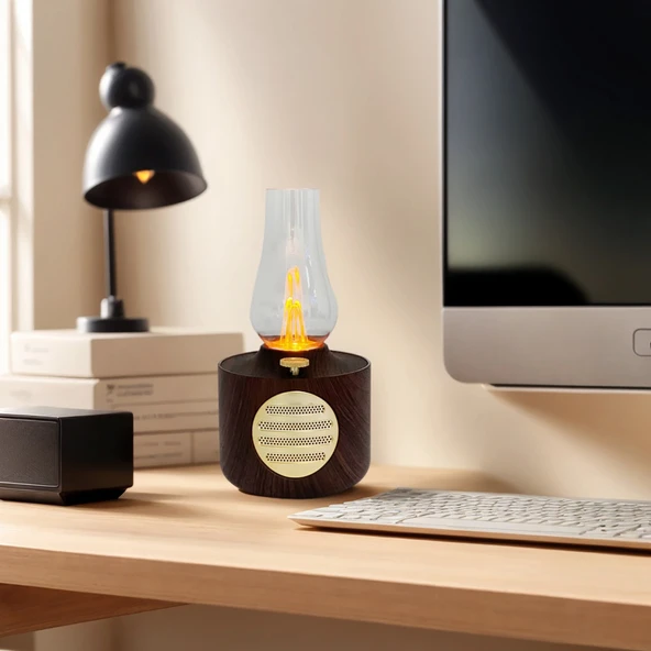 Dlc Led Usb Şarjlı Gaz Lambası Müzik Çalar ürün görseli 1