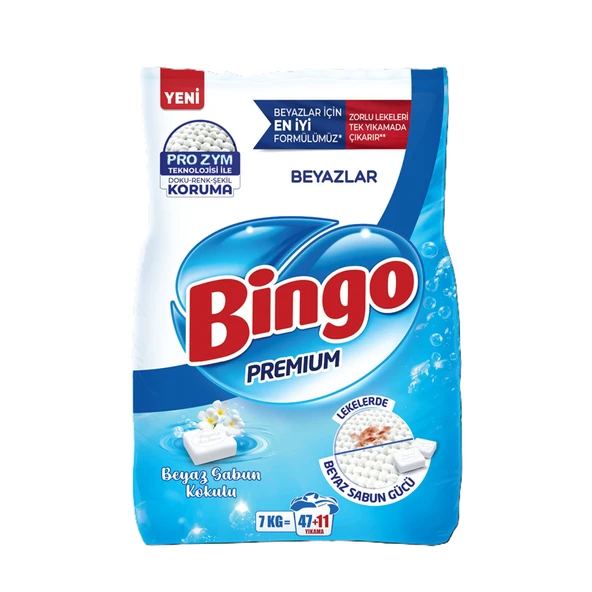 Bingo Matik Toz Deterjan Premium Beyaz 7 Kg (4'li Paket) ürün görseli 1