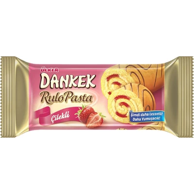ÜLKER Dankek Rulo Pasta 8 X 235 G Çilekli (3'li Paket) ürün görseli 1