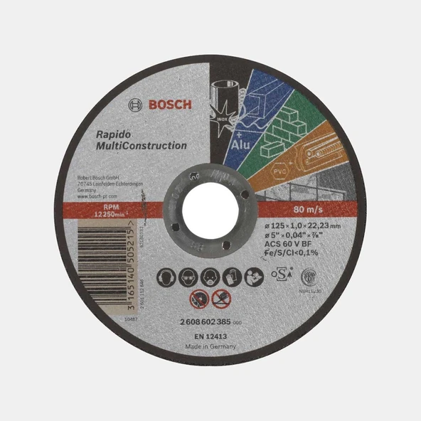 Bosch 3' ü Bir Arada Taş (Paslanmaz İnox,Alüminyum, Pvc Kesme) (8'li Paket) ürün görseli 1