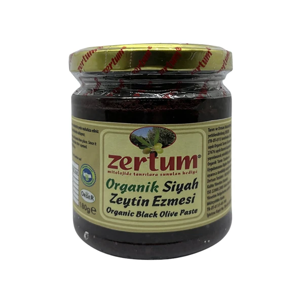 Zertum Organik Siyah Zeytin Ezmesi 180 G (5'li Paket) ürün görseli 1