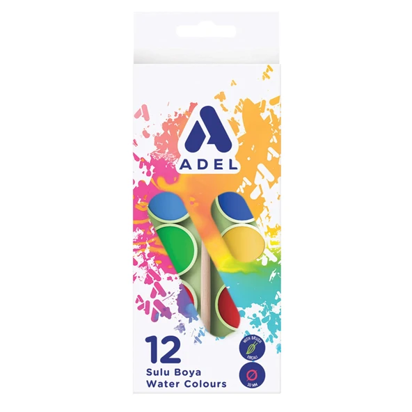 Adel Bls Sulu Boya 28 Mm 12'li (6'li Paket) ürün görseli 1