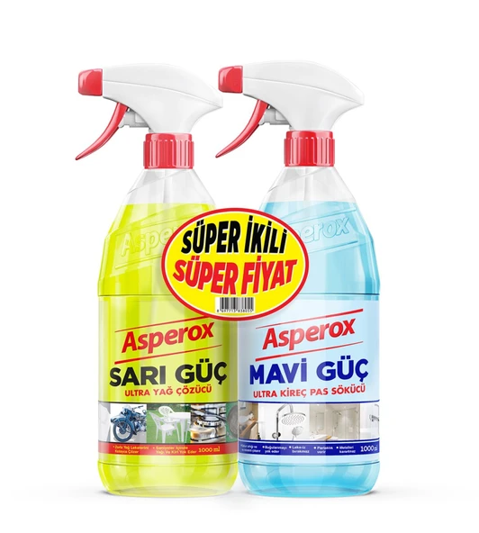 Asperox Sarı+Mavi Güç Sprey 1+1 L (8'li Paket) ürün görseli 1