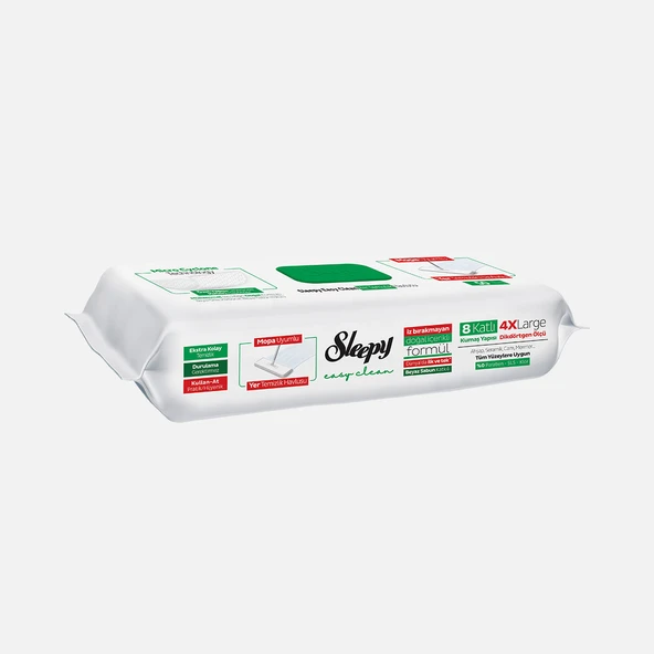 Sleepy Easy Clean Yer Temizlik Havlusu Beyaz Sabun (5'li Paket) ürün görseli 1