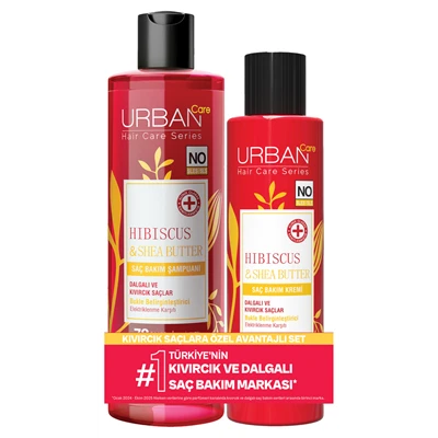URBAN CARE Şampuan 350 Ml+Saç Kremi 250 Ml Hıbıscus (7'li Paket) ürün görseli 1