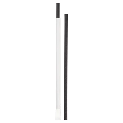 Fon Sargılı Siyah Kağıt Pipet 100Ad (7'li Paket) ürün görseli 1