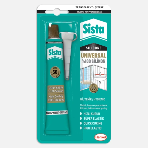 Sista Universal %100 Silikon Şeffaf 50 gr (8'li Paket) ürün görseli 1