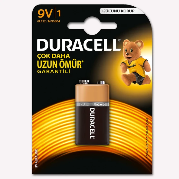 Duracell 9 Volt Pil 9 Volt Pil Tekli (3'li Paket) ürün görseli 1