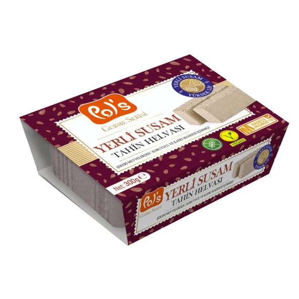 Pol's Gurme Serisi Yerli Susam Tahin Helvası 300 G (6'li Paket) ürün görseli 1