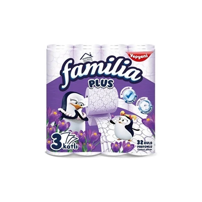 familia 3Katlı Tuvalet Kağıdı 32Li Parfümlü (4'li Paket) ürün görseli 1
