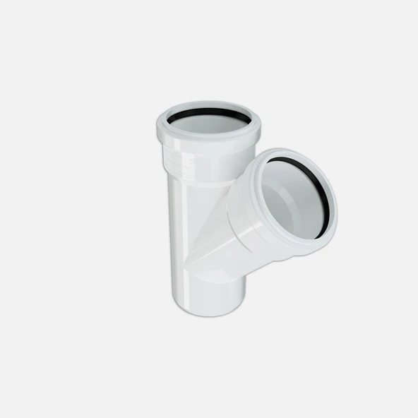 Hakan Boru 75X75 mm Çatal 45 Pvc-U (7'li Paket) ürün görseli 1