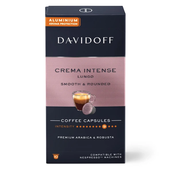 Davidoff Crema Intense Lungo Kapsül Kahve 10'lu 55 G (4'li Paket) ürün görseli 1
