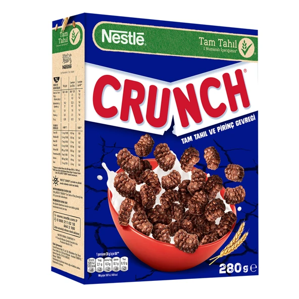 Nestle Crunch Tam Tahıl ve Pirinç Gevreği Kutu 280 G (7'li Paket) ürün görseli 1