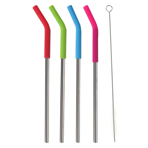 Excellent Houseware Paslanmaz Çelik Silikon Uçlu Pipet Set (6'li Paket) ürün görseli 1