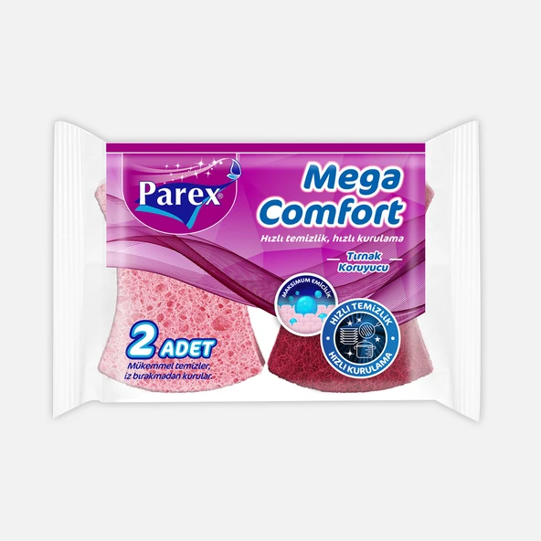 Parex Mega Comfort 2'li Oluklu Sünger (8'li Paket) ürün görseli 1