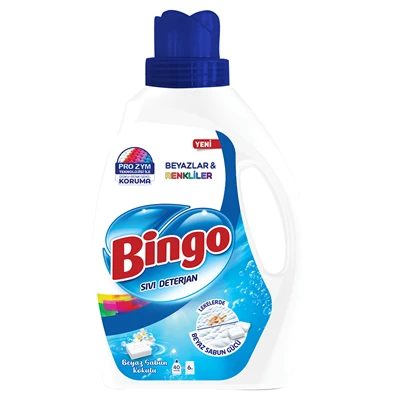 Bingo Sıvı Çamaşır Deterjanı 2,6 L Beyaz Sabun (7'li Paket) ürün görseli 1