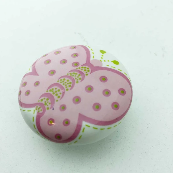 Es-Al Ufo Düğme Pembe Kelebek Çocuk Serisi (8'li Paket) ürün görseli 1