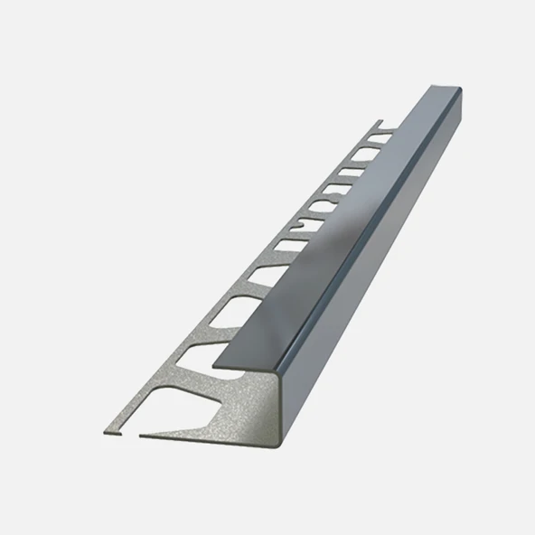 Tesay 10 mm Eko Kare Köşe Paslanmaz Fayans Çıtası Süper Ayna (2'li Paket) ürün görseli 1