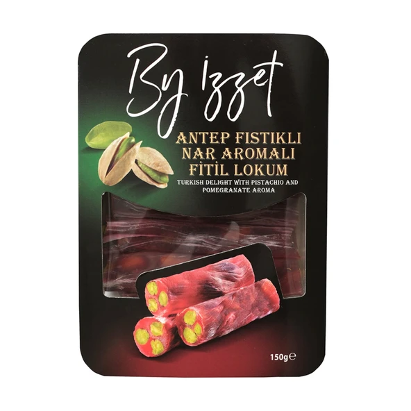 By İzzet Antep Fıstıklı Nar Aromalı Fitil Lokum 150 G (8'li Paket) ürün görseli 1