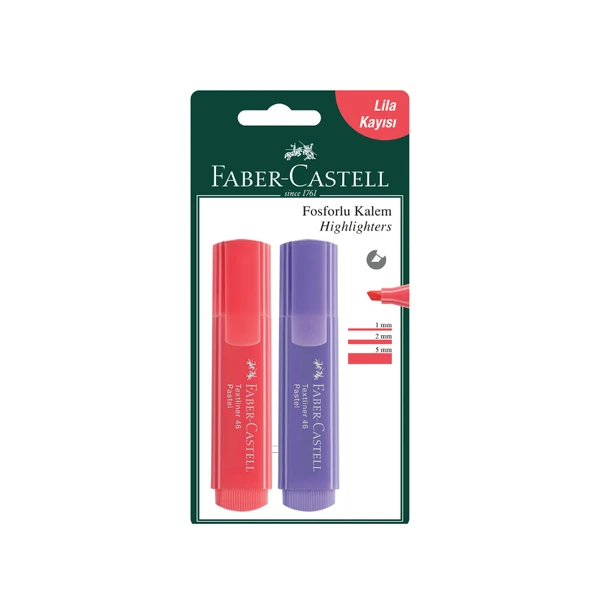 Faber Castell Pastel 2'li Fosforlu Kalem (6'li Paket) ürün görseli 1