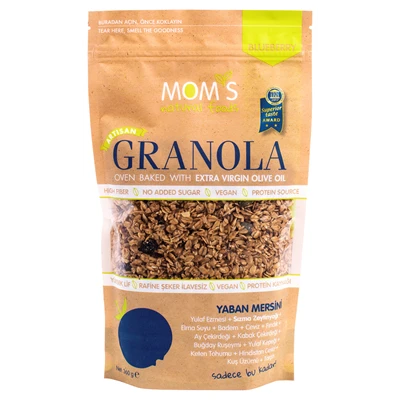 MOM'S NATURAL Granola 360G Yabanmersinli (5'li Paket) ürün görseli 1