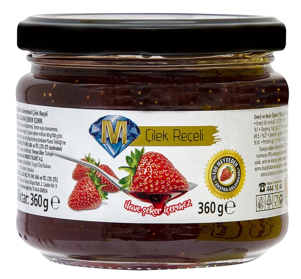Migros Şeker İlavesiz Çilek Reçeli 360 G (6'li Paket) ürün görseli 1