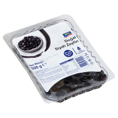 aro Vakumlu Siyah Zeytin 500 G 201-260 (6'li Paket) ürün görseli 1