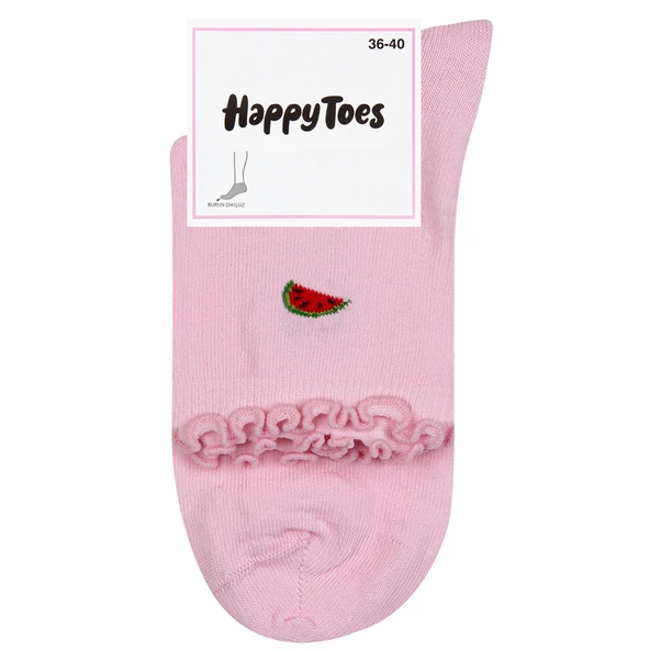 Happy Toes Kadın Fırfırlı Meyve Desenli Çorap 36-40 (7'li Paket) ürün görseli 1