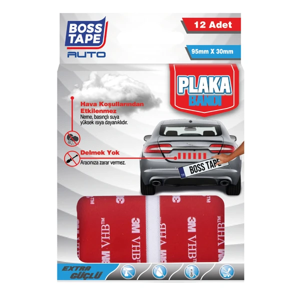 Boss Tape Plaka Yapıştırma Bandı (6'li Paket) ürün görseli 1