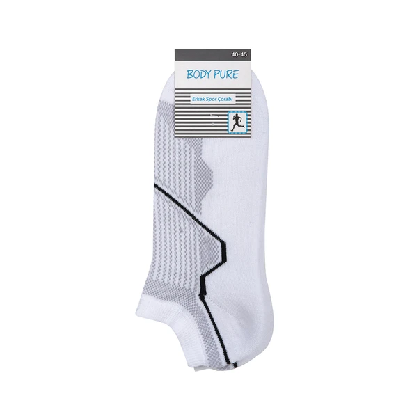 Body Pure Erkek Spor Havlu Patik Çorap 40-44 (7'li Paket) ürün görseli 1
