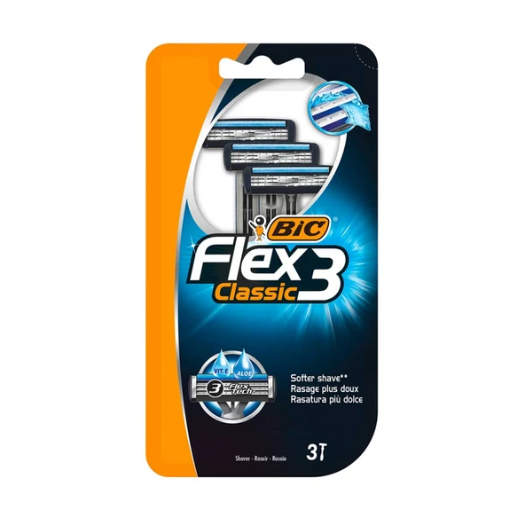 BIC Flex3 Classic 3'lü Blister (5'li Paket) ürün görseli 1