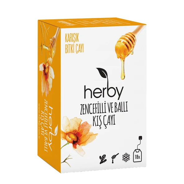 Herby Zencefilli ve Ballı Kış Çayı 18'li 27 G (8'li Paket) ürün görseli 1