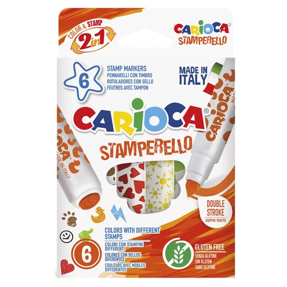 Carioca Stamperello Keçeli Boya Kalemi 6'lı (4'li Paket) ürün görseli 1