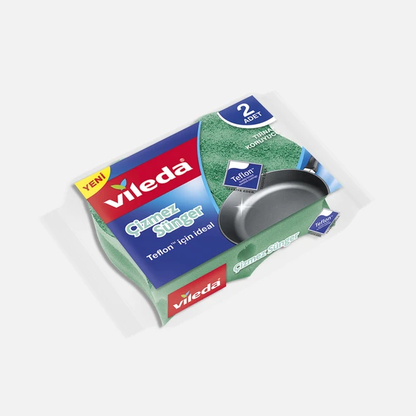 Vileda Oluklu Çizmez 2'li Oval Bulaşık Süngeri (6'li Paket) ürün görseli 1