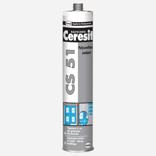 Ceresit CS 51 FC Poliüretan Mastik Gri 280 ml (3'li Paket) ürün görseli 1