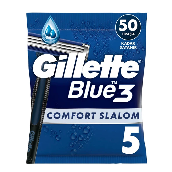 Gilette Blue 3 Comfort Slalom Tıraş Bıçağı 5''li (4'li Paket) ürün görseli 1