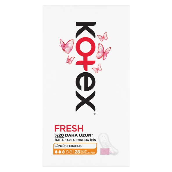 Kotex Günlük Ped Uzun Ekonomik Paket 28 Ped (6'li Paket) ürün görseli 1