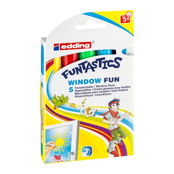 Edding Funtastics 5'li Cam Kalemi Seti (2'li Paket) ürün görseli 1