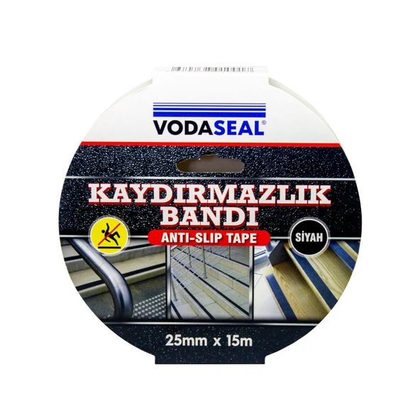Vodaseal Merdiven Kaydırmazlık Bandı Siyah 25mmX15mt (3'li Paket) ürün görseli 1