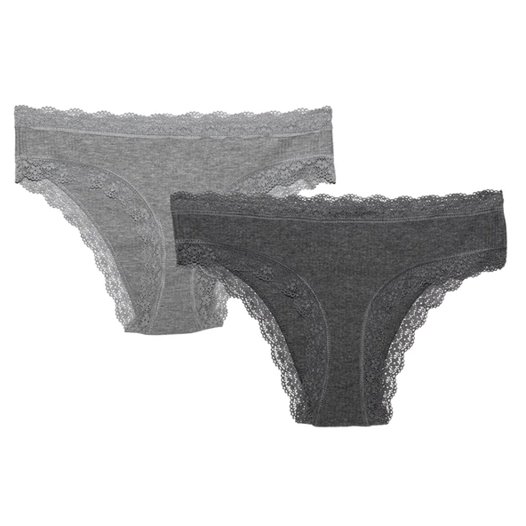 Brix Kadın Dantelli Slip 2'li (3'li Paket) ürün görseli 1