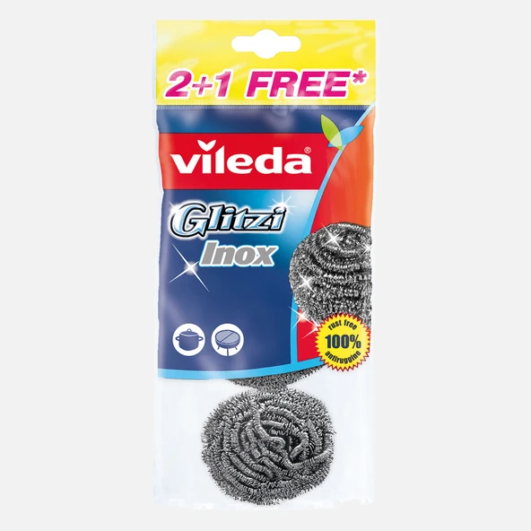 Vileda Çelik Inox 3'lü Yuvarlak Sünger (5'li Paket) ürün görseli 1