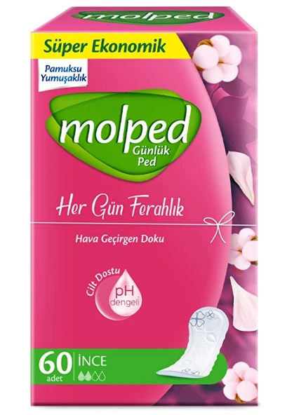 Molped Her Gün Ferahlık Günlük Ped 60'lı ürün görseli 1