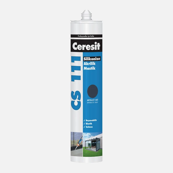 Ceresit CS 111 Akrilik Mastik Antrasit 240 ml (7'li Paket) ürün görseli 1