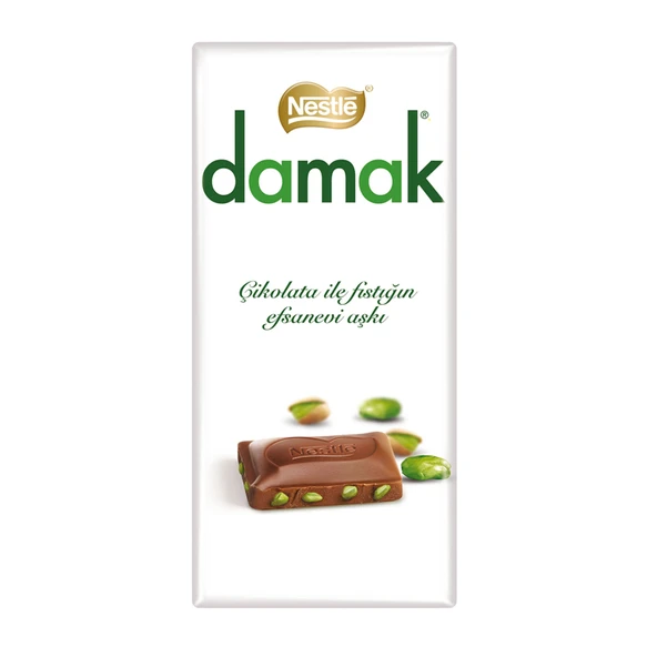 Nestle Damak Antep Fıstıklı Sütlü Çikolata 70 G (7'li Paket) ürün görseli 1