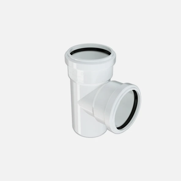 Hakan Boru 75X75 mm Çatal 87 Pvc (8'li Paket) ürün görseli 1