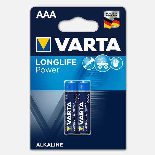 Varta Longlife Power 2 AAA Alkalin Pil (8'li Paket) ürün görseli 1