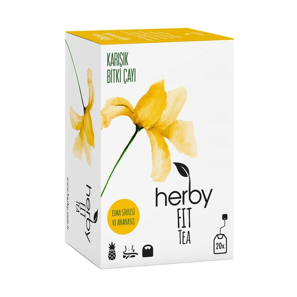 Herby Fit Tea Elma Sirkeli Ananaslı 20'li 30 G (8'li Paket) ürün görseli 1