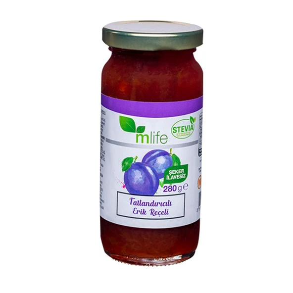 Mlife Tatlandırıcılı Erik Reçeli 280G (8'li Paket) ürün görseli 1