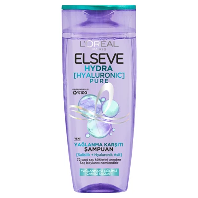 L'OREAL ELSEVE Hydra Pure Şampuan 300 Ml Yağlanma Karşıtı (5'li Paket) ürün görseli 1