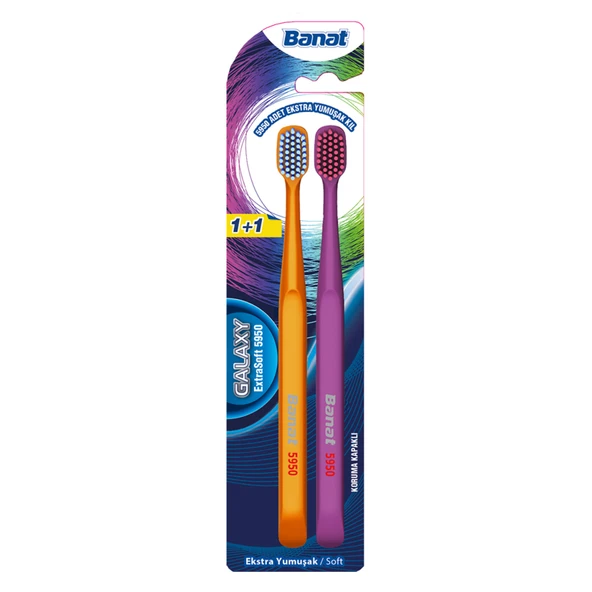 Banat Galaxy Extrasoft 5950 Diş Fırçası (1+1) (7'li Paket) ürün görseli 1